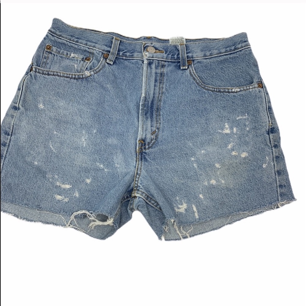 LEVIS 505 High Rise cut off Jean shorts
